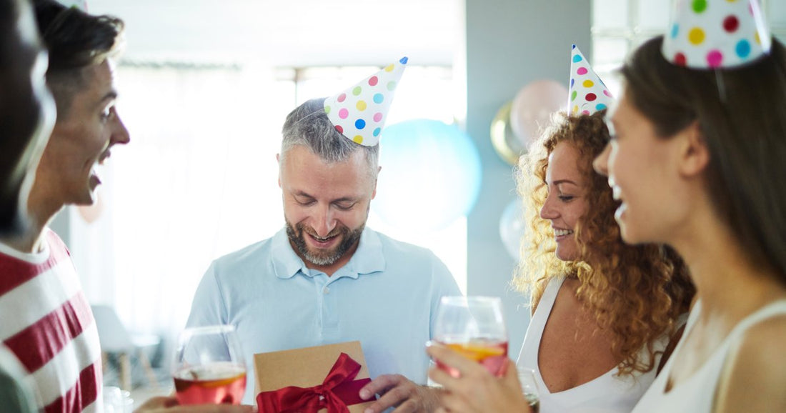 Man with Birthday gift