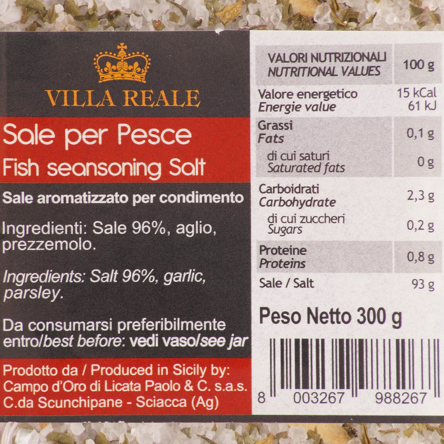 Sea Salt with Herbs, Villa Reale 300g
