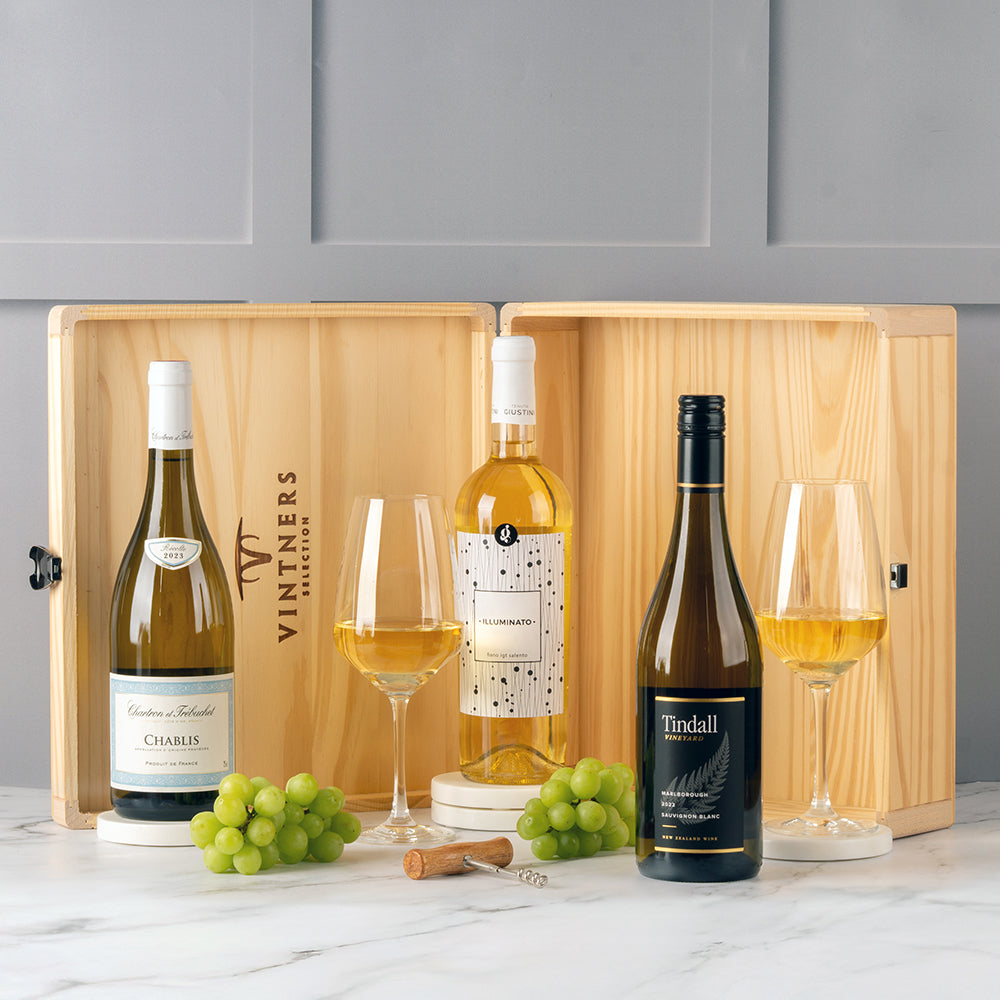 Connoisseur Classic Whites Trio in Wood Case