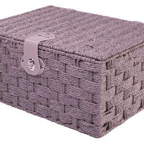 Grey Paper Rope Hamper Basket 40x30x19cm