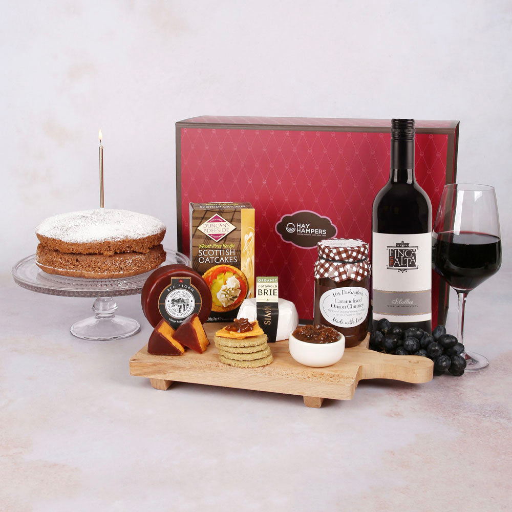Birthday Happiness - Cheese, Wine & Choc