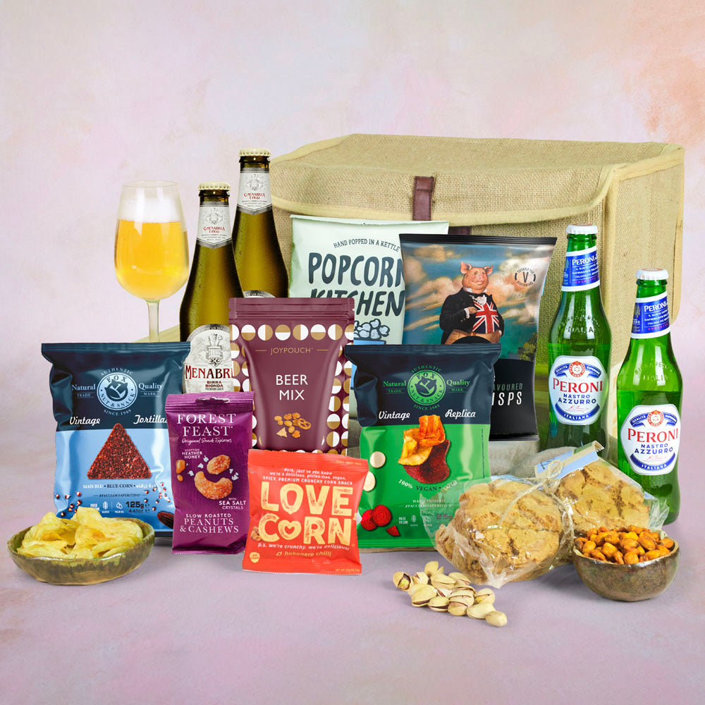 Beer Box - Lager & Nibbles Gift Hamper