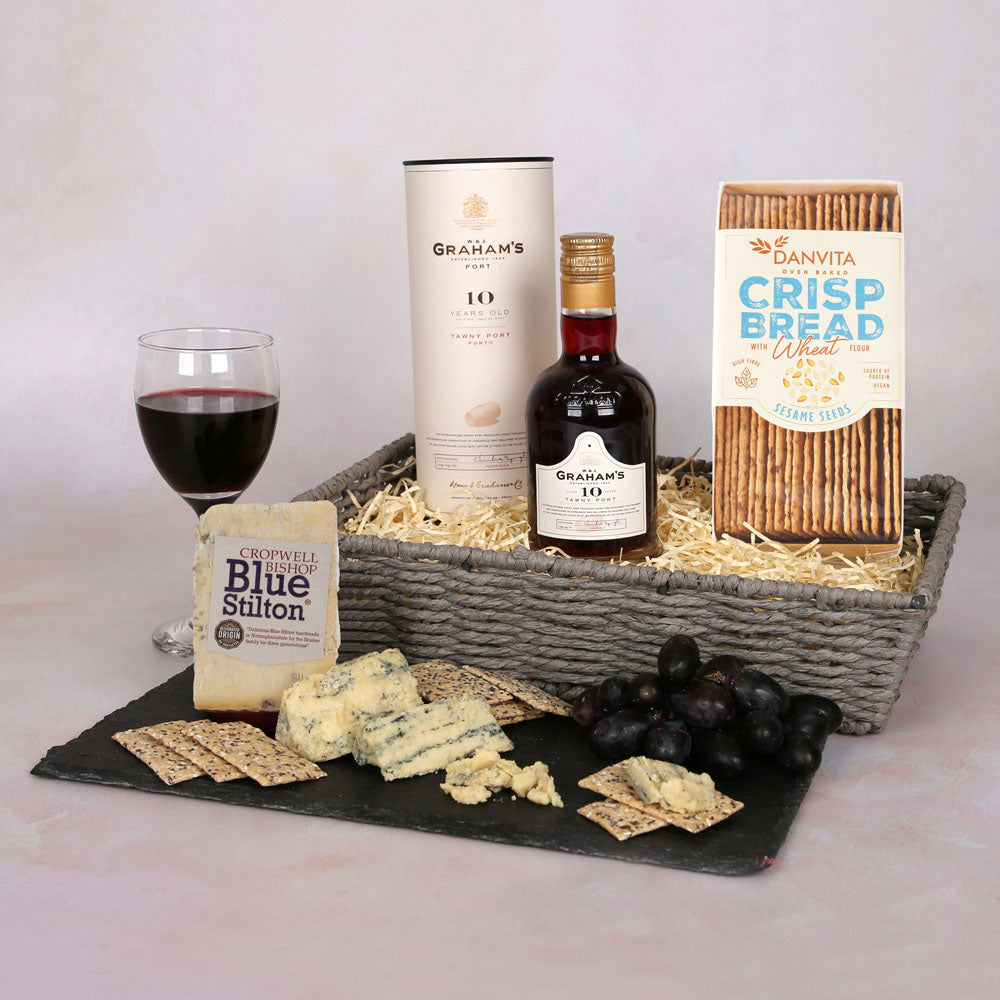 Port and Stilton Traditional Hamper Basket