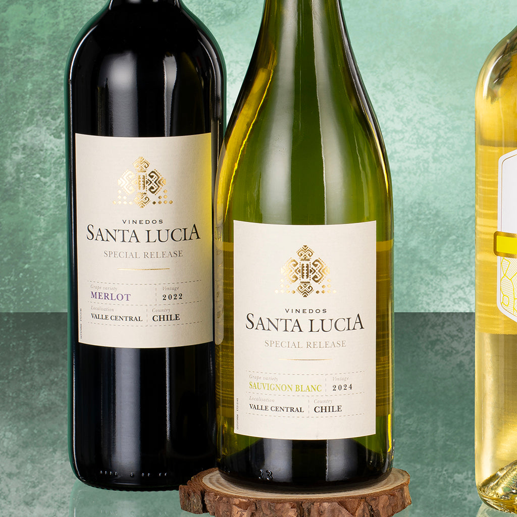 Four Wines in a Wicker Hamper