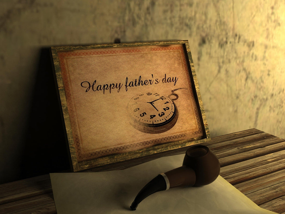 An aged Happy Father's day sign