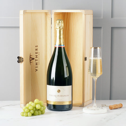 Champagne Magnum Gift in Wood Box