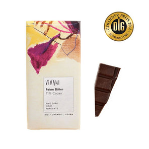 Organic 71% Dark Chocolate, Vivani 100g