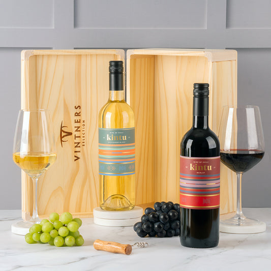 Wine Lovers Contemporary Mixed Pair in Wood