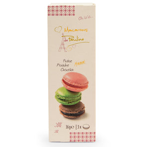 Pistachio, Chocolate & Strawberry Macarons 36g