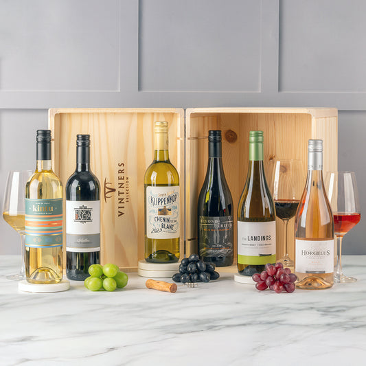 Wine Lovers Contemporary Mixed Six in Wood