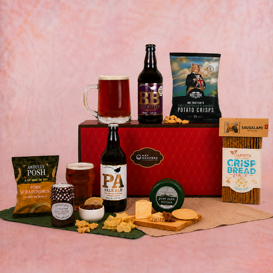 Beer, Snacks & Cheese Gift for Him Hamper