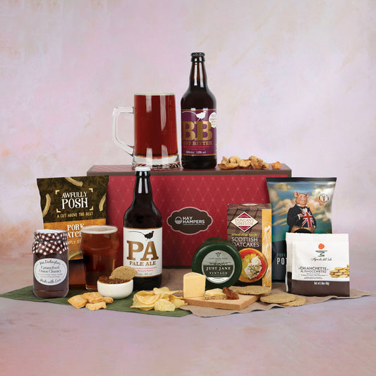 Beer, Snacks & Cheese Gift for Him Hamper
