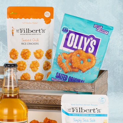Cider & Snacks Wooden Crate
