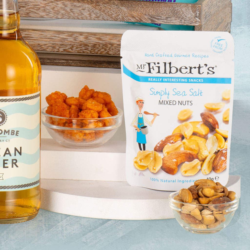 Cider & Snacks Wooden Crate