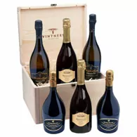 Tasting Case of Prosecco in Wood Case