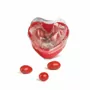 Sugared Almonds in heart pot, Papa x 6