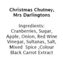 Christmas Chutney, Mrs Darlington, 130g