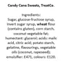 Striped Strawberry Candy Cane Sweet Bag, 180g