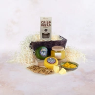 Cheeses, Pickle & Cracker Gift Hamper Basket