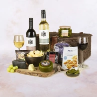 Cheese and Wine Picnic Hamper Basket